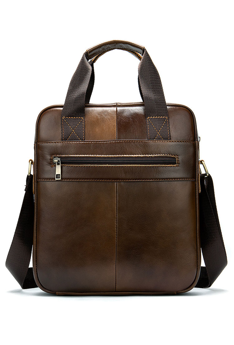 Whatna天然 牛革 ショルダーバッグ メンズ ビジネスバッグ 旅行バッグ2way 斜め掛け 手提げ バッグA4 13.3インチpc 収納可 本 革 厚手 レザー 横型 ブリーフケース フォーマルバッグ 肩掛けバッグ プレゼント男性 绅士用(8577) 5