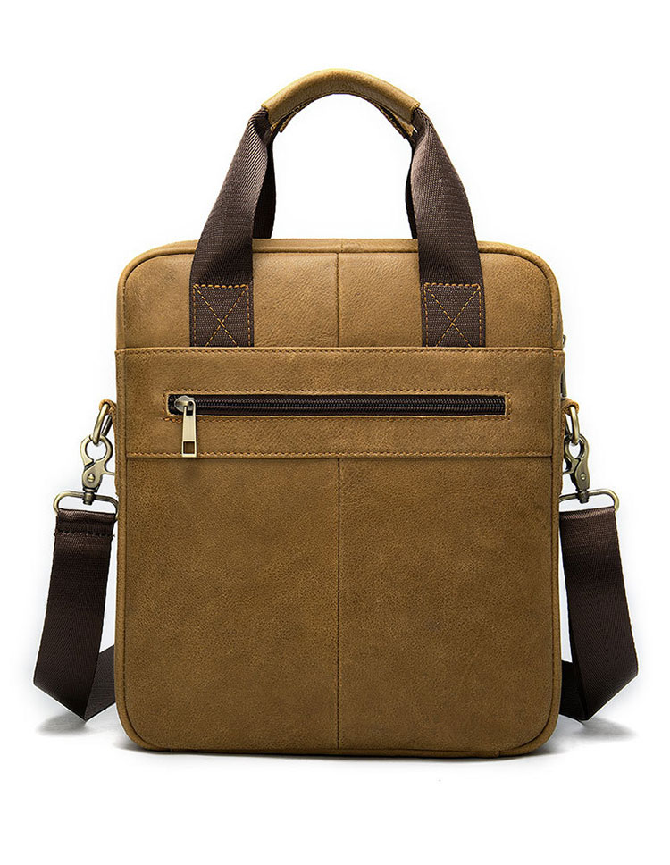 Whatna天然 牛革 ショルダーバッグ メンズ ビジネスバッグ 旅行バッグ2way 斜め掛け 手提げ バッグA4 13.3インチpc 収納可 本 革 厚手 レザー 横型 ブリーフケース フォーマルバッグ 肩掛けバッグ プレゼント男性 绅士用(8577) 3