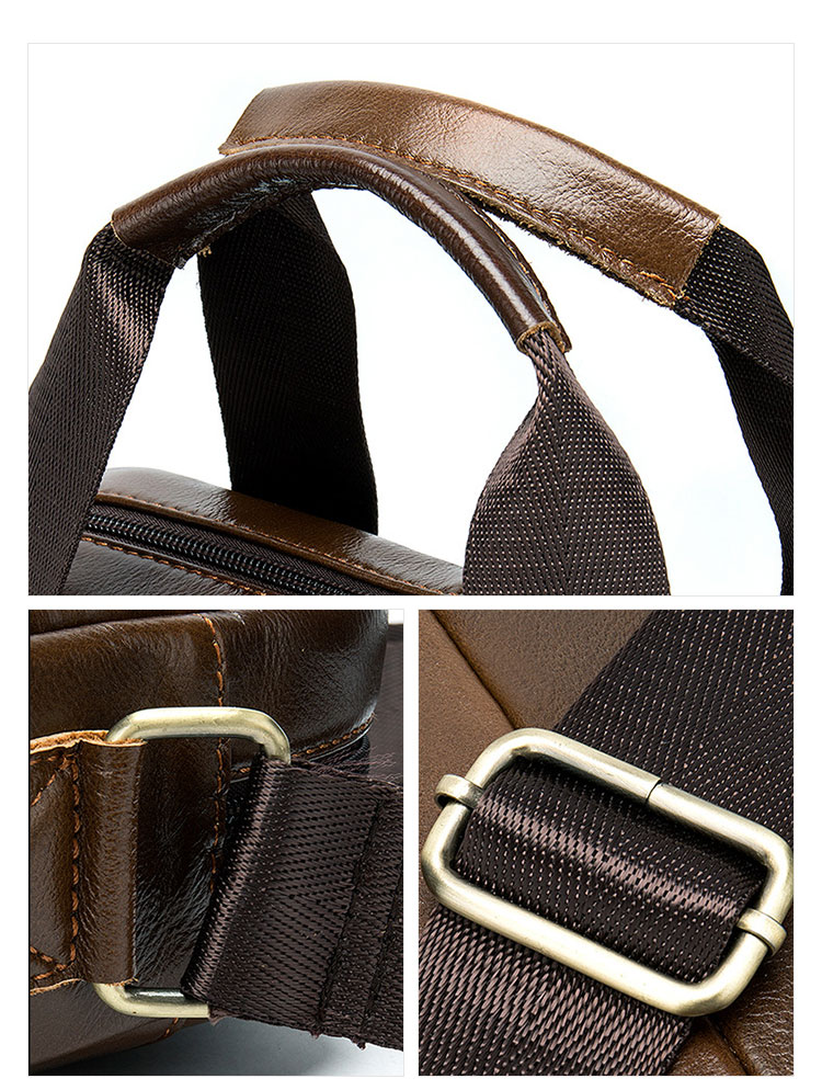 Whatna天然 牛革 ショルダーバッグ メンズ ビジネスバッグ 旅行バッグ2way 斜め掛け 手提げ バッグA4 13.3インチpc 収納可 本 革 厚手 レザー 横型 ブリーフケース フォーマルバッグ 肩掛けバッグ プレゼント男性 绅士用(8577) 12