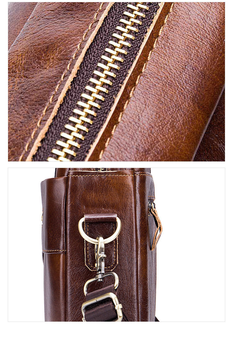 Whatna天然 牛革 ショルダーバッグ メンズ ビジネスバッグ 旅行バッグ2way 斜め掛け 手提げ バッグA4 15インチpc 収納可 本 革 厚手 レザー 横型 ブリーフケース フォーマルバッグ 肩掛けバッグ プレゼント男性 绅士用（044） 9