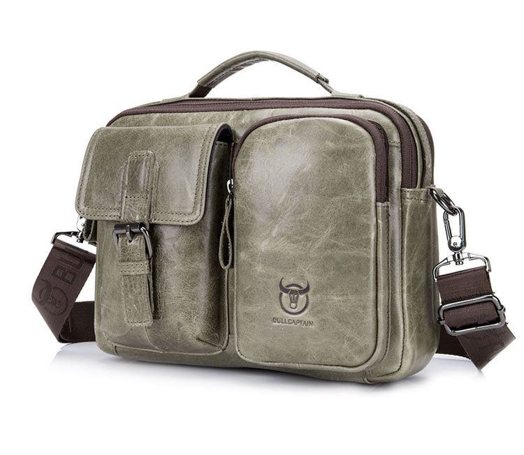 Whatna天然 牛革 ショルダーバッグ メンズ ビジネスバッグ 旅行バッグ2way 斜め掛け 手提げ バッグ10.5ipad収納可 本 革 厚手 レザー 横型 ブリーフケース フォーマルバッグ 肩掛けバッグ プレゼント男性 绅士用（036） 3