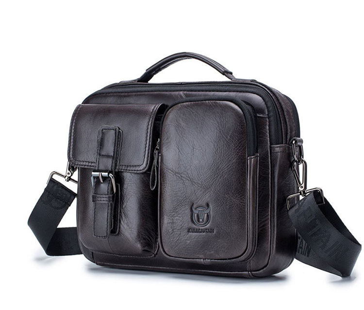 Whatna天然 牛革 ショルダーバッグ メンズ ビジネスバッグ 旅行バッグ2way 斜め掛け 手提げ バッグ10.5ipad収納可 本 革 厚手 レザー 横型 ブリーフケース フォーマルバッグ 肩掛けバッグ プレゼント男性 绅士用（036） 0