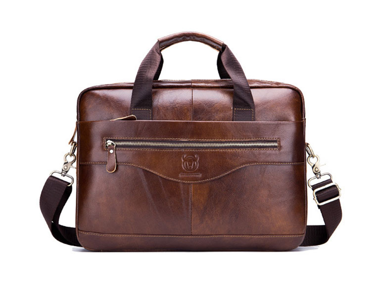 Whatna天然 牛革 ショルダーバッグ メンズ ビジネスバッグ 旅行バッグ2way 斜め掛け 手提げ バッグA4 15インチpc 収納可 本 革 厚手 レザー 横型 ブリーフケース フォーマルバッグ 肩掛けバッグ プレゼント男性 绅士用（044） 2