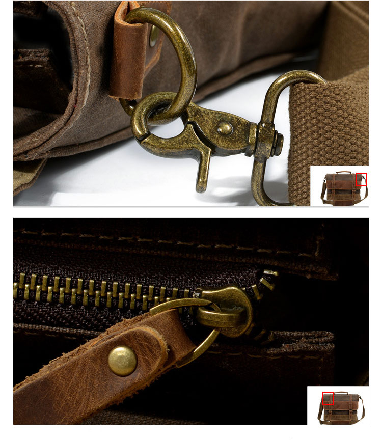 Whatna帆布x牛革 ショルダーバッグ メンズ ビジネスバッグ 旅行バッグ2way 斜め掛け 手提げ バッグA4 15インチpc 収納可 横型 ブリーフケース フォーマルバッグ 肩掛けバッグ プレゼント男性 绅士用（88806K） 14