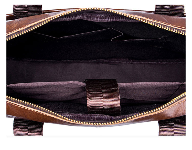 Whatna天然 牛革 ショルダーバッグ メンズ ビジネスバッグ 旅行バッグ2way 斜め掛け 手提げ バッグA4 15インチpc 収納可 本 革 厚手 レザー 横型 ブリーフケース フォーマルバッグ 肩掛けバッグ プレゼント男性 绅士用（044） 6