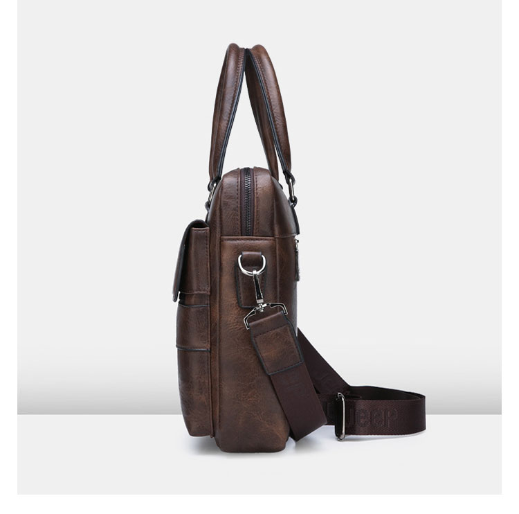 Whatna革 ショルダーバッグ メンズ ビジネスバッグ 旅行バッグ2way 斜め掛け 手提げ バッグA4 横型 ブリーフケース フォーマルバッグ 肩掛けバッグ プレゼント男性 绅士用(8301-3) 4