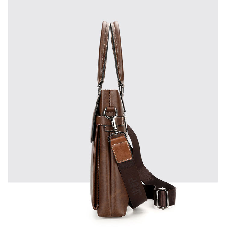 Whatna革 ショルダーバッグ メンズ ビジネスバッグ 旅行バッグ2way 斜め掛け 手提げ バッグA4 横型 ブリーフケース フォーマルバッグ 肩掛けバッグ プレゼント男性 绅士用（023-8006） 5