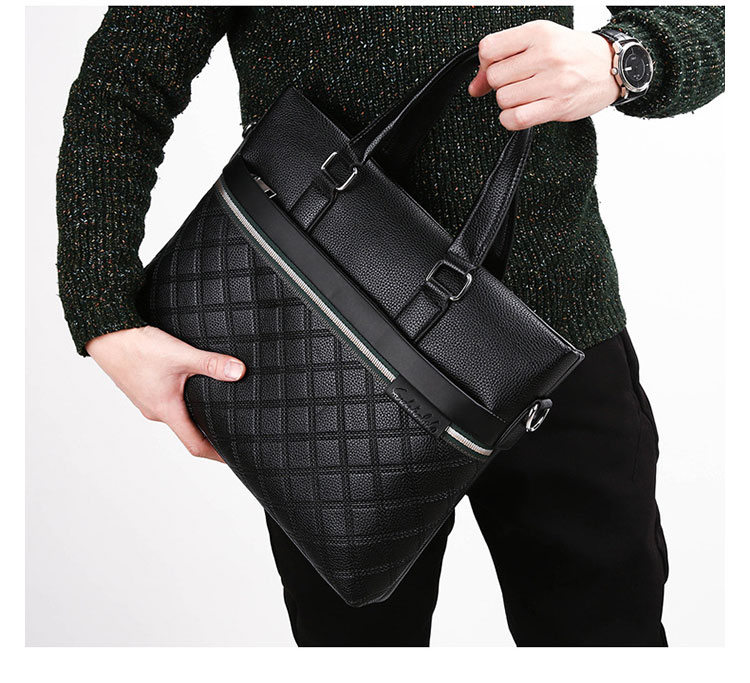 Whatna牛革 ショルダーバッグ メンズ ビジネスバッグ 旅行バッグ2way 斜め掛け 手提げ バッグA4 横型 ブリーフケース フォーマルバッグ 肩掛けバッグ プレゼント男性 绅士用(6828) 11