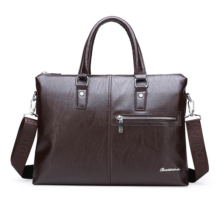 Whatna革 ショルダーバッグ メンズ ビジネスバッグ 旅行バッグ2way 斜め掛け 手提げ バッグA4 横型 ブリーフケース フォーマルバッグ 肩掛けバッグ プレゼント男性 绅士用（9112） 1
