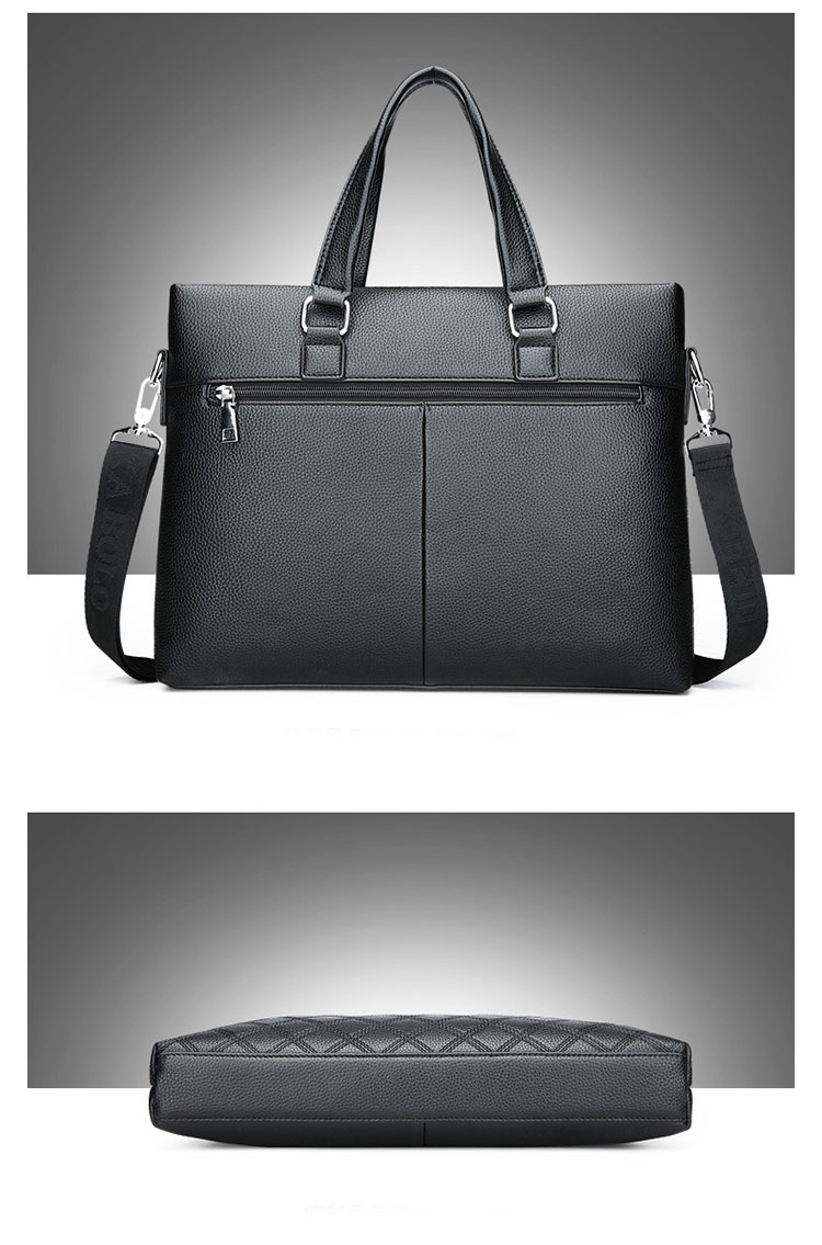 Whatna牛革 ショルダーバッグ メンズ ビジネスバッグ 旅行バッグ2way 斜め掛け 手提げ バッグA4 横型 ブリーフケース フォーマルバッグ 肩掛けバッグ プレゼント男性 绅士用(6828) 3