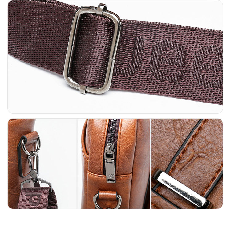 Whatna革 ショルダーバッグ メンズ ビジネスバッグ 旅行バッグ2way 斜め掛け 手提げ バッグA4 横型 ブリーフケース フォーマルバッグ 肩掛けバッグ プレゼント男性 绅士用(6618) 7