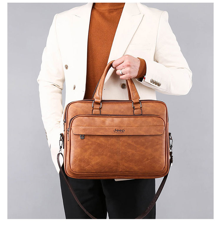 Whatna革 ショルダーバッグ メンズ ビジネスバッグ 旅行バッグ2way 斜め掛け 手提げ バッグA4 横型 ブリーフケース フォーマルバッグ 肩掛けバッグ プレゼント男性 绅士用（8015） 10