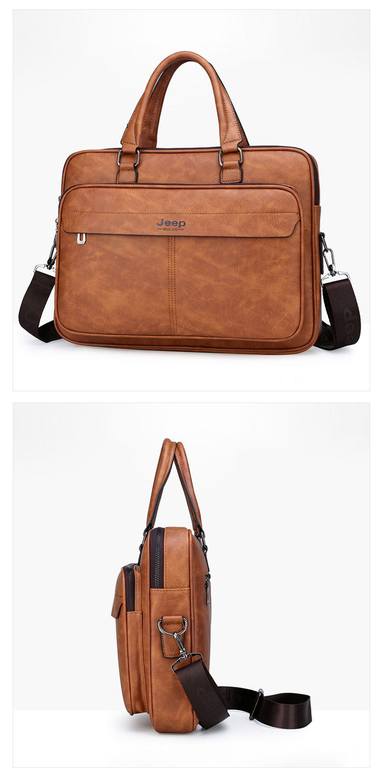 Whatna革 ショルダーバッグ メンズ ビジネスバッグ 旅行バッグ2way 斜め掛け 手提げ バッグA4 横型 ブリーフケース フォーマルバッグ 肩掛けバッグ プレゼント男性 绅士用（8015） 3