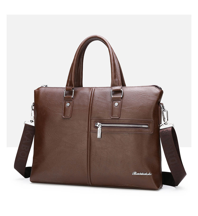 Whatna革 ショルダーバッグ メンズ ビジネスバッグ 旅行バッグ2way 斜め掛け 手提げ バッグA4 横型 ブリーフケース フォーマルバッグ 肩掛けバッグ プレゼント男性 绅士用（9112） 3