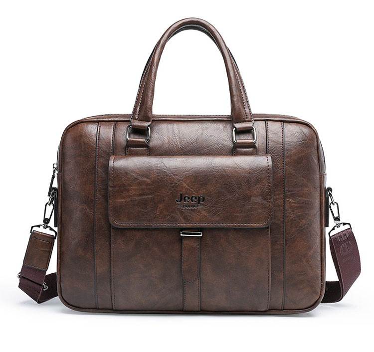 Whatna革 ショルダーバッグ メンズ ビジネスバッグ 旅行バッグ2way 斜め掛け 手提げ バッグA4 横型 ブリーフケース フォーマルバッグ 肩掛けバッグ プレゼント男性 绅士用(6618) 1