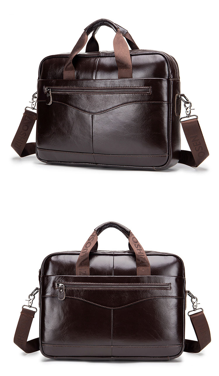 Whatna天然 牛革 ショルダーバッグ メンズ ビジネスバッグ 旅行バッグ2way 斜め掛け 手提げ バッグA4 15インチpc 収納可 本 革 厚手 レザー 横型 ブリーフケース フォーマルバッグ 肩掛けバッグ プレゼント男性 绅士用（91504） 2