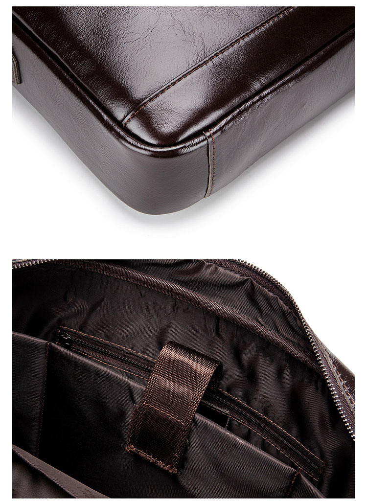 Whatna天然 牛革 ショルダーバッグ メンズ ビジネスバッグ 旅行バッグ2way 斜め掛け 手提げ バッグA4 15インチpc 収納可 本 革 厚手 レザー 横型 ブリーフケース フォーマルバッグ 肩掛けバッグ プレゼント男性 绅士用（91504） 8