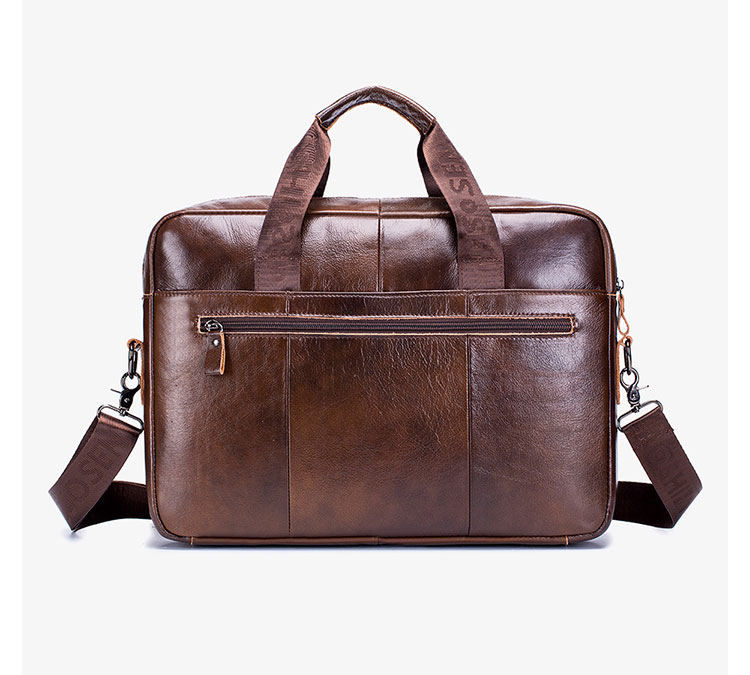 Whatna天然 牛革 ショルダーバッグ メンズ ビジネスバッグ 旅行バッグ2way 斜め掛け 手提げ バッグA4 15インチpc 収納可 本 革 厚手 レザー 横型 ブリーフケース フォーマルバッグ 肩掛けバッグ プレゼント男性 绅士用(91514) 2