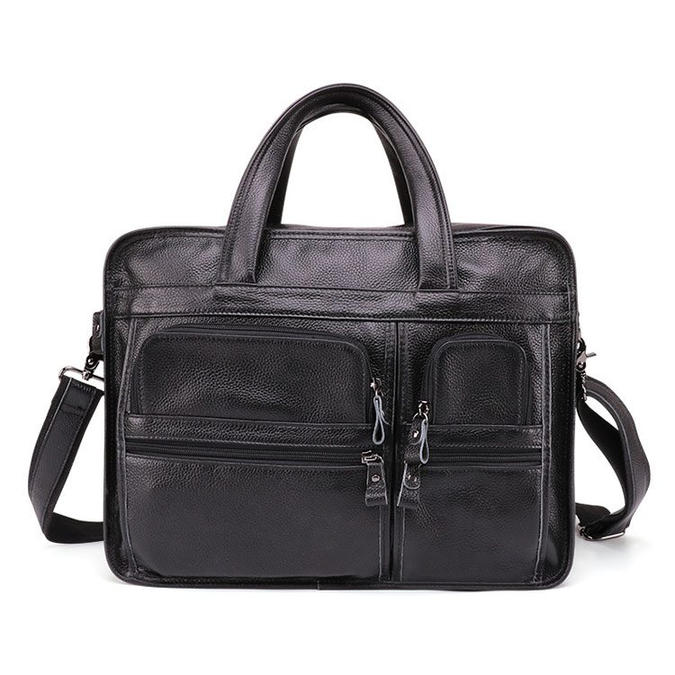 Whatna天然 牛革 ショルダーバッグ メンズ ビジネスバッグ 旅行バッグ2way 斜め掛け 手提げ バッグ15インチpc 収納可 3室仕切 本 革 厚手 レザー 横型 ブリーフケース フォーマルバッグ 肩掛けバッグ プレゼント男性 绅士用（9913） 0