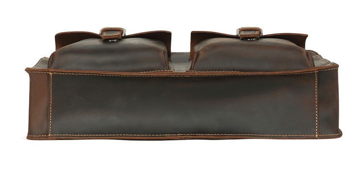 Whatna天然 牛革 ショルダーバッグ メンズ ビジネスバッグ 旅行バッグ2way 斜め掛け 手提げ バッグ16インチpc 収納可 本 革 厚手 レザー 横型 ブリーフケース フォーマルバッグ 肩掛けバッグ プレゼント男性 绅士用(6380) 3