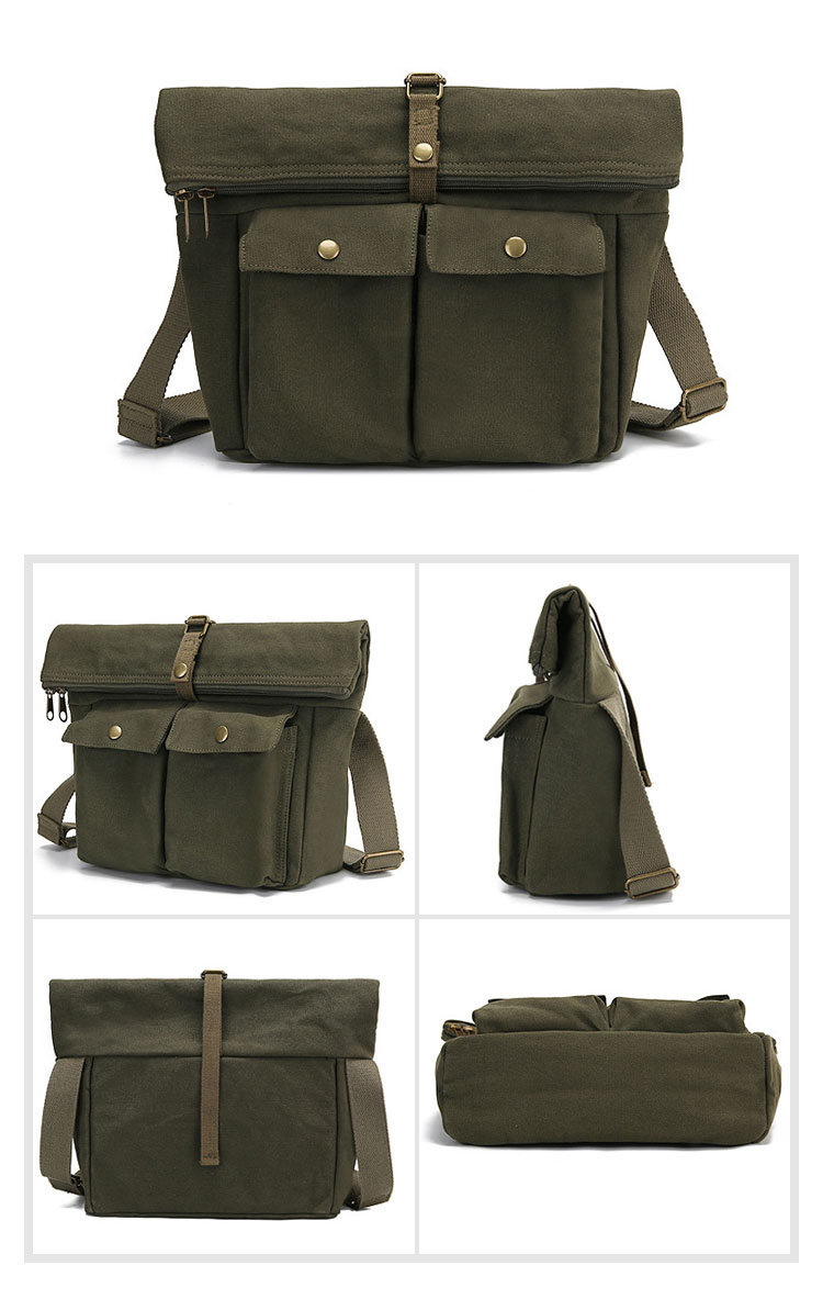 Whatna帆布 厚め ショルダーバッグ メンズ ワンショルダー斜め掛けバッグA4 15インチpc収納可 メッセンジャーバッグ 旅行バッグ 肩掛けバッグ プレゼント男性 绅士用（0010） 2