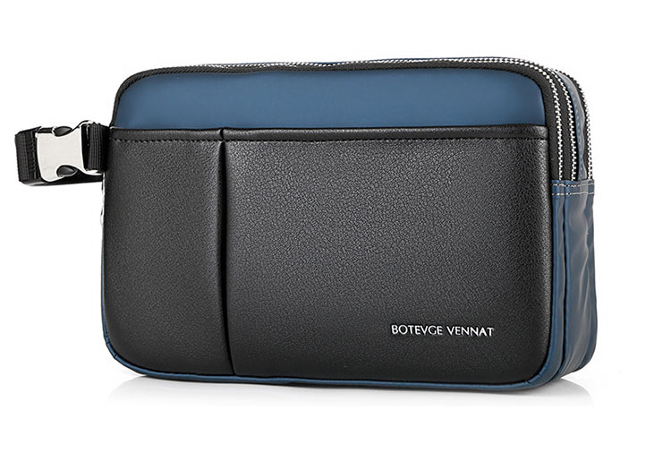 Whatna YJBBセカンドバッグ メンズ バッグ クラッチ バッグ 厚手 本 革 レザー 2室仕切 カード6枚収納可 化粧かばん 手持ちバッグ 結婚式 バッグ フォーマル ビジネス 冠婚葬祭 バッグ 男性用 紳士用 (1009) 2