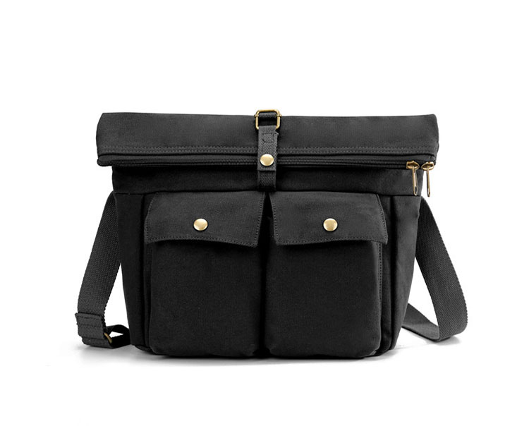 Whatna帆布 厚め ショルダーバッグ メンズ ワンショルダー斜め掛けバッグA4 15インチpc収納可 メッセンジャーバッグ 旅行バッグ 肩掛けバッグ プレゼント男性 绅士用（0010） 0