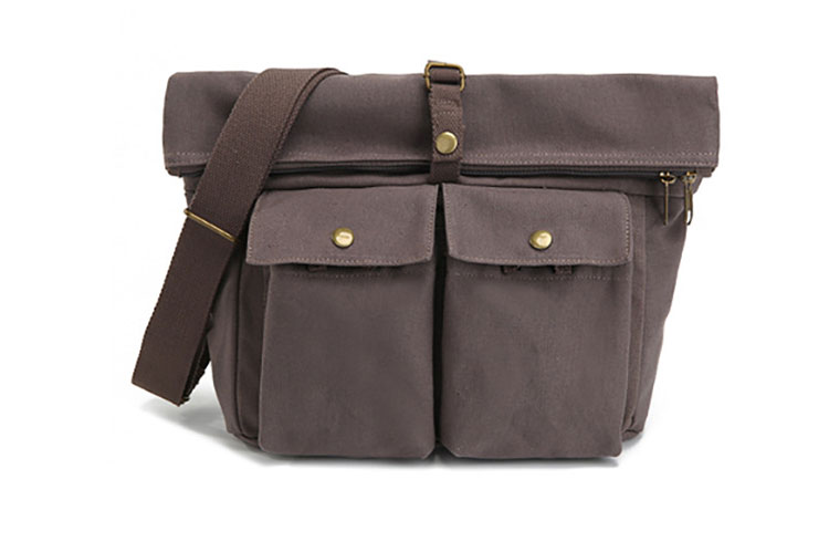 Whatna帆布 厚め ショルダーバッグ メンズ ワンショルダー斜め掛けバッグA4 15インチpc収納可 メッセンジャーバッグ 旅行バッグ 肩掛けバッグ プレゼント男性 绅士用（0010） 1