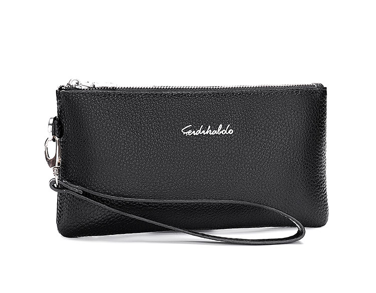 Whatna 牛革 ミクラッチ バッグ メンズ バッグ セカンドバッグ 小きめ 厚手 レザー本革 手持ちバッグ 結婚式 バッグ 冠婚葬祭バッグ 男性用 紳士用 通勤用 黒 (6191) 0