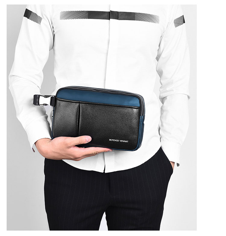 Whatna YJBBセカンドバッグ メンズ バッグ クラッチ バッグ 厚手 本 革 レザー 2室仕切 カード6枚収納可 化粧かばん 手持ちバッグ 結婚式 バッグ フォーマル ビジネス 冠婚葬祭 バッグ 男性用 紳士用 (1009) 11