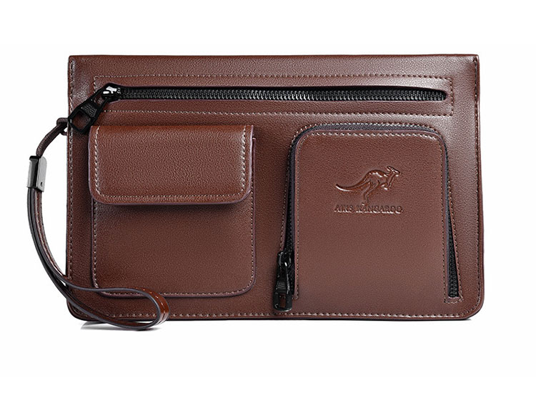 Whatna セカンド バッグ メンズ バッグ [ボディバッグ・ワンショルダー ウエストポーチ 肩掛け 結婚式 バッグ]クラッチ 手持ち バッグ ビジネス カジュアル フォーマル 冠婚葬祭 バッグ紳士用 男性用 黒（6903） 1