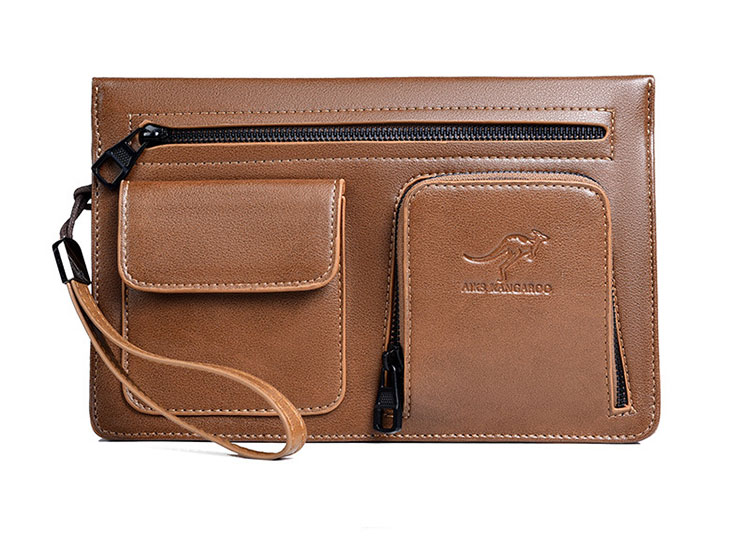 Whatna セカンド バッグ メンズ バッグ [ボディバッグ・ワンショルダー ウエストポーチ 肩掛け 結婚式 バッグ]クラッチ 手持ち バッグ ビジネス カジュアル フォーマル 冠婚葬祭 バッグ紳士用 男性用 黒（6903） 2