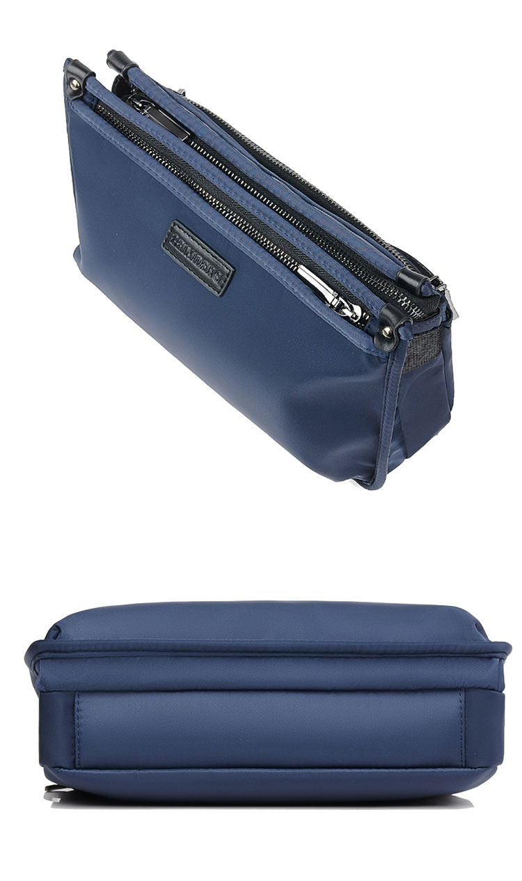 Whatna クラッチ  バッグ メンズ バッグ セカンドバッグ 小きめ ipad9.7収納可 化粧かばん 手持ちバッグ 結婚式 バッグ 冠婚葬祭バッグ 男性用 紳士用 通勤用 黒 青（FS072） 4