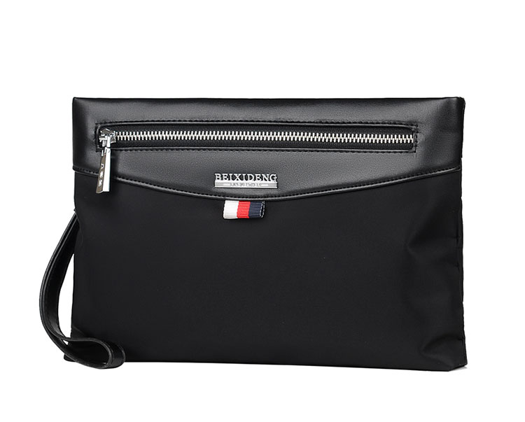 Whatna クラッチ  バッグ メンズ バッグ セカンドバッグ 大きめ ipad9.7収納可 化粧かばん 手持ちバッグ 結婚式 バッグ 冠婚葬祭バッグ 男性用 紳士用 通勤用 黒 青(Z3005) 0