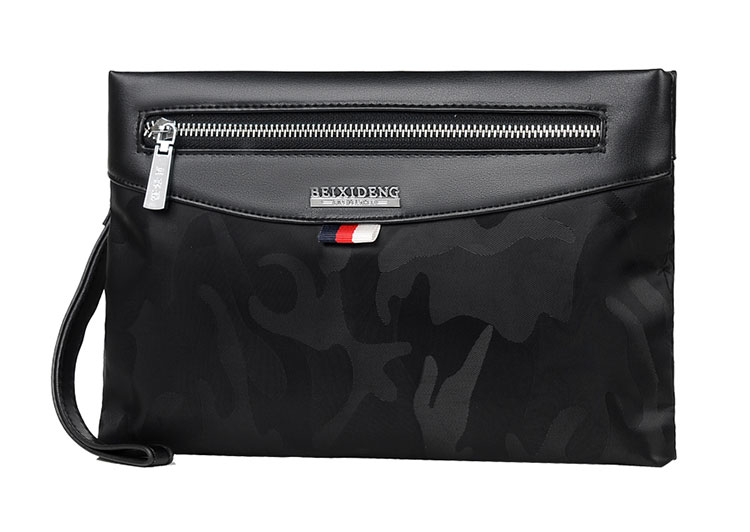 Whatna クラッチ  バッグ メンズ バッグ セカンドバッグ 大きめ ipad9.7収納可 化粧かばん 手持ちバッグ 結婚式 バッグ 冠婚葬祭バッグ 男性用 紳士用 通勤用 黒 青(Z3005) 1