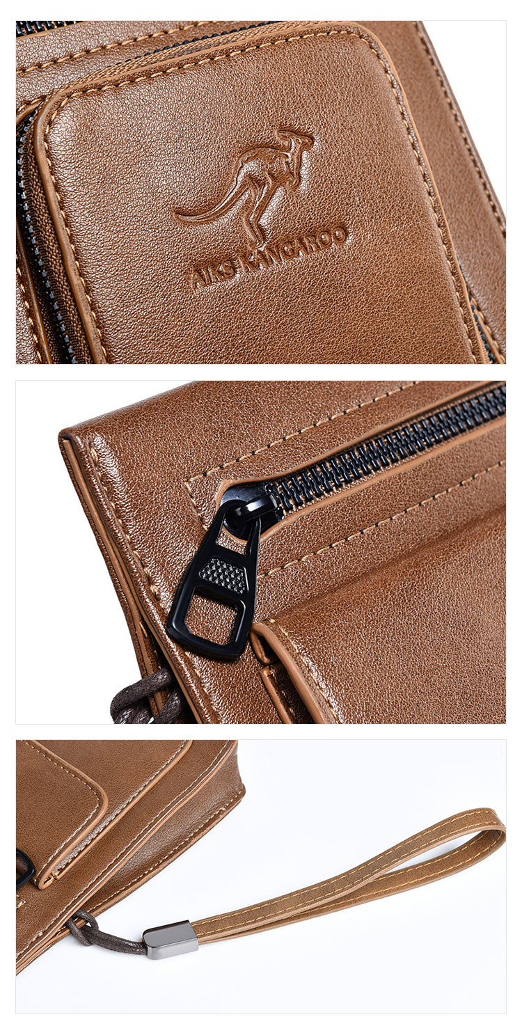 Whatna セカンド バッグ メンズ バッグ [ボディバッグ・ワンショルダー ウエストポーチ 肩掛け 結婚式 バッグ]クラッチ 手持ち バッグ ビジネス カジュアル フォーマル 冠婚葬祭 バッグ紳士用 男性用 黒（6903） 8