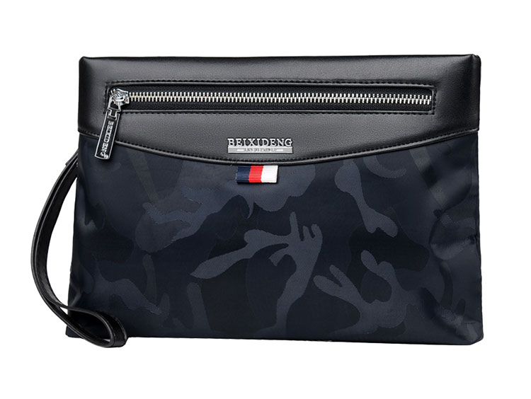 Whatna クラッチ  バッグ メンズ バッグ セカンドバッグ 大きめ ipad9.7収納可 化粧かばん 手持ちバッグ 結婚式 バッグ 冠婚葬祭バッグ 男性用 紳士用 通勤用 黒 青(Z3005) 2