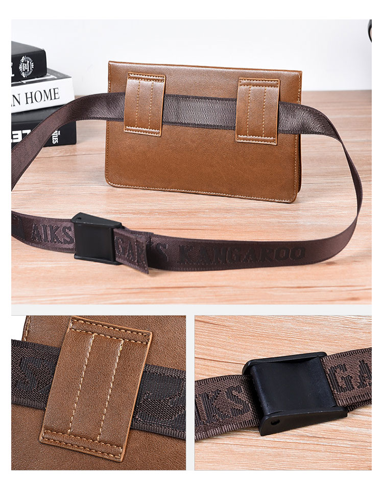 Whatna セカンド バッグ メンズ バッグ [ボディバッグ・ワンショルダー ウエストポーチ 肩掛け 結婚式 バッグ]クラッチ 手持ち バッグ ビジネス カジュアル フォーマル 冠婚葬祭 バッグ紳士用 男性用 黒（6903） 3