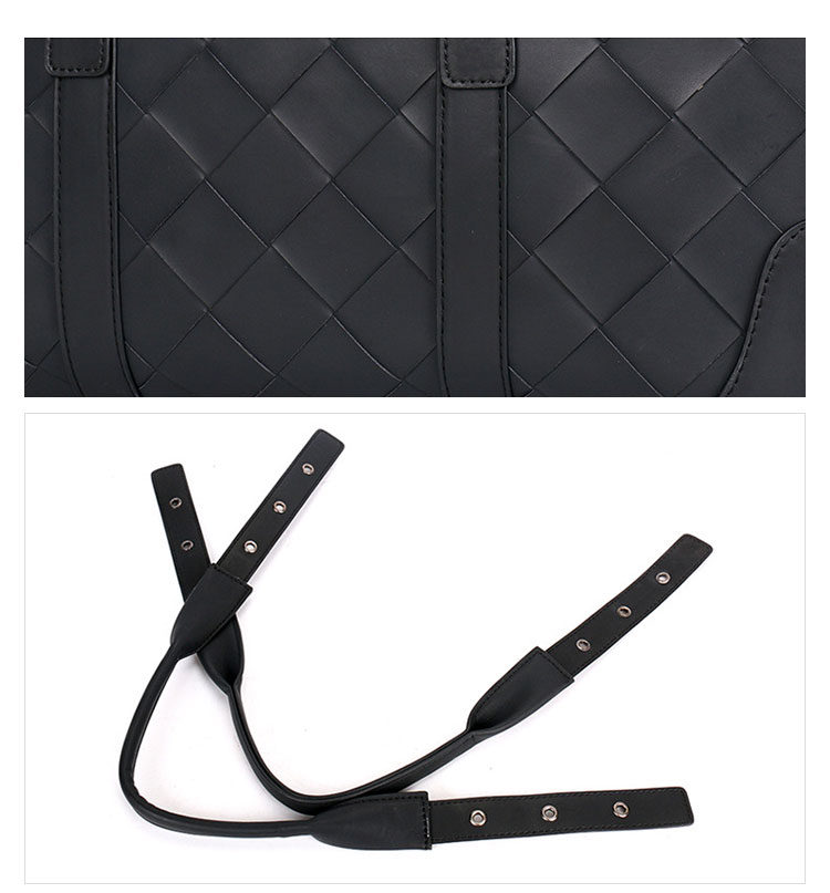 Whatna 手作り編み込み 牛革ショルダーバッグ メンズ メッセンジャーバッグ 手提げバッグ A4 15.6インチpc 収納可 本革 ビジネス 通勤 通学 斜めがけ バッグ ワンショルダーバッグ自転車 かばん男性用 黒（B#PS126） 7