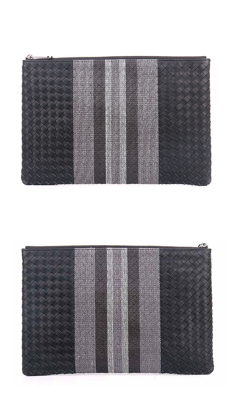 Whatna 2way 牛革 手作り編み込み セカンドバッグ メンズ バッグ クラッチ バッグ 本革 厚手 レザー A4収納可 手持ちバッグ 結婚式 バッグ フォーマル  ビジネス 冠婚葬祭 バッグ 男性用 紳士用 黒 （B#PR3662） 0