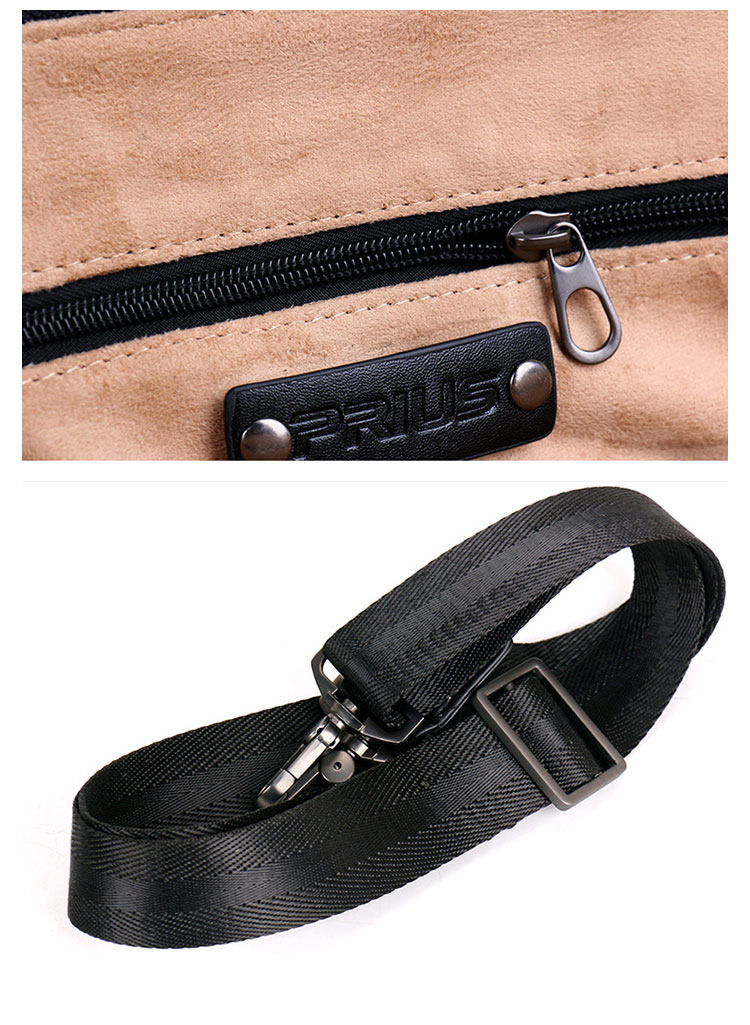 Whatna 手作り編み込み 牛革ショルダーバッグ メンズ メッセンジャーバッグ 手提げバッグ A4 15.6インチpc 収納可 本革 ビジネス 通勤 通学 斜めがけ バッグ ワンショルダーバッグ自転車 かばん男性用 黒（B#PR3268） 8