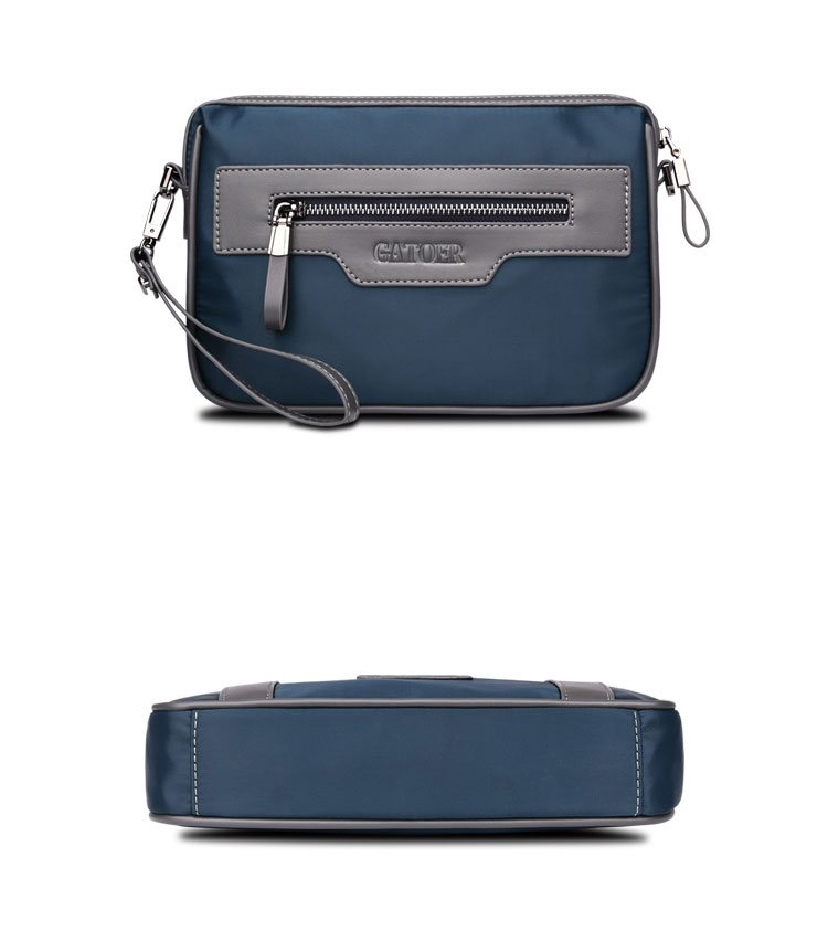 Whatna 2wayセカンドバッグ メンズ バッグ [クラッチ ショルダー 肩掛け 結婚式 バッグ]  ipad 9.7収納可 ビジネス カジュアル フォーマル 冠婚葬祭 バッグ紳士用 男性用 黒 青 134 3