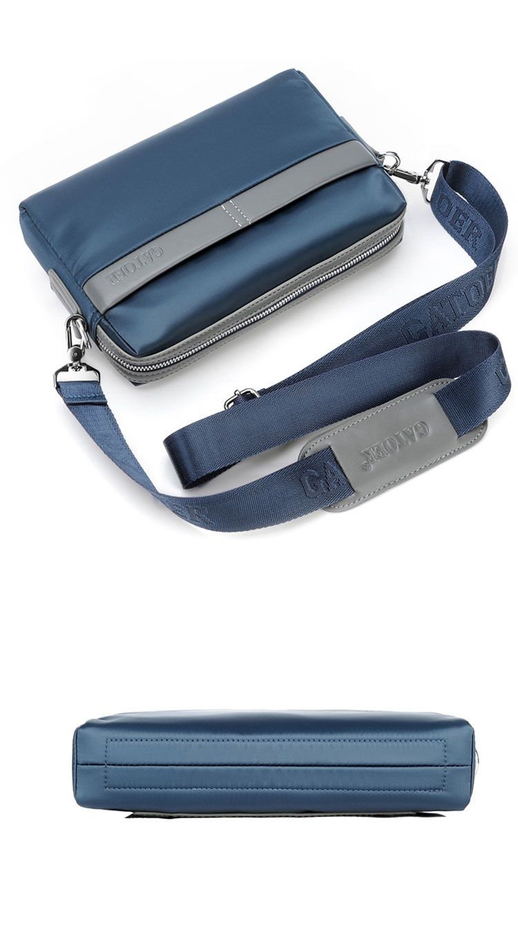 Whatna 2wayセカンドバッグ メンズ バッグ [クラッチ ショルダー 肩掛け 結婚式 バッグ]  ipad mini収納可 ビジネス カジュアル フォーマル 冠婚葬祭 バッグ紳士用 男性用 黒 青 155 5