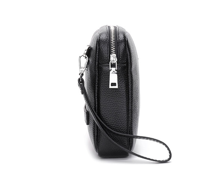 Whatna 2way牛革セカンドバッグ メンズ クラッチ バッグ 厚手 本革 レザー カード6枚  IPAD9.7収納可 ビジネス カジュアル フォーマル 冠婚葬祭 結婚式 バッグ紳士用 男性用 黒 ブラウン6187 3