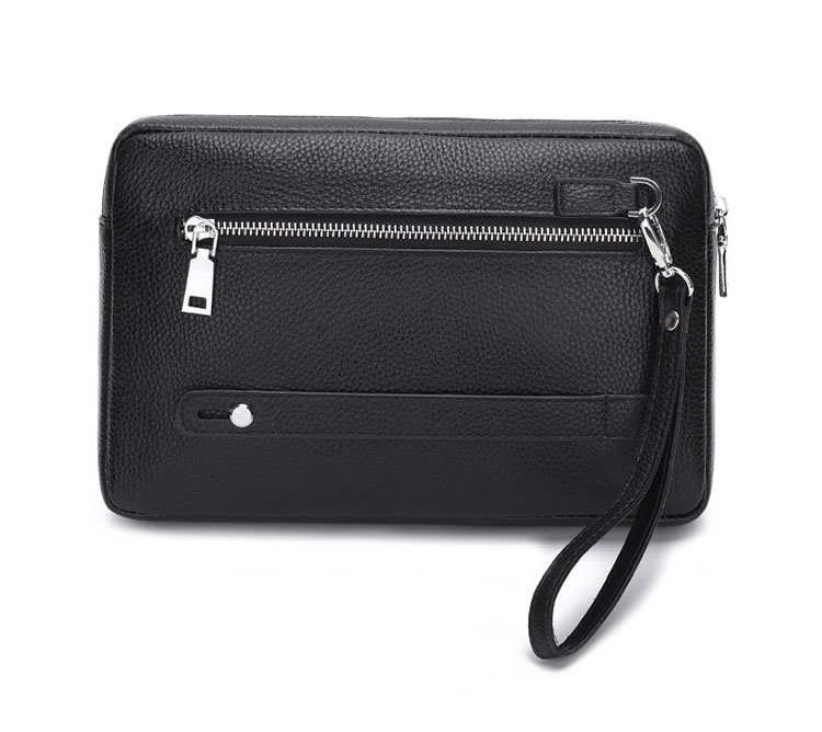 Whatna 2way牛革セカンドバッグ メンズ クラッチ バッグ 厚手 本革 レザー カード6枚  IPAD9.7収納可 ビジネス カジュアル フォーマル 冠婚葬祭 結婚式 バッグ紳士用 男性用 黒 ブラウン6187 4