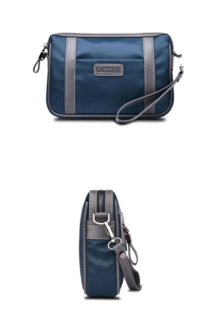 Whatna 2wayセカンドバッグ メンズ バッグ [クラッチ ショルダー 肩掛け 結婚式 バッグ]  ipad 9.7収納可 ビジネス カジュアル フォーマル 冠婚葬祭 バッグ紳士用 男性用 黒 青 134 2