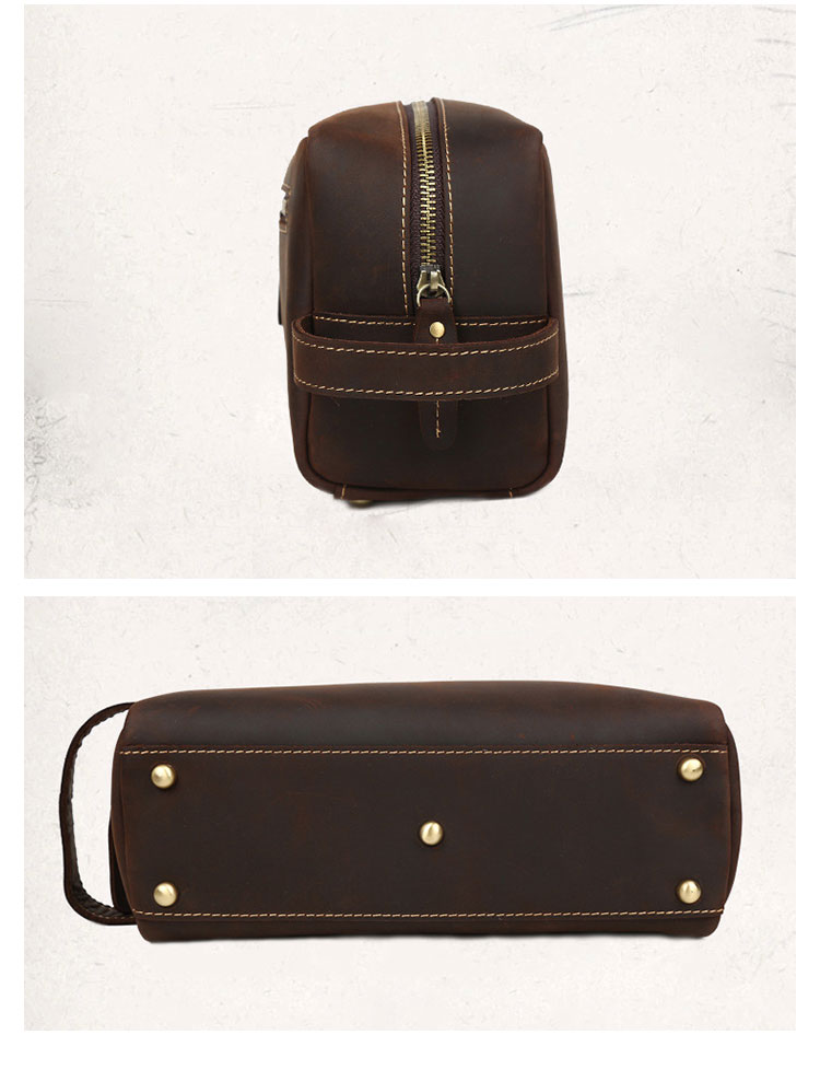 Whatna2way 天然 牛革 ミニセカンドバッグ メンズ クラッチ バッグ 厚手 本革 レザー 化粧ポーチ ビジネス カジュアル フォーマル 冠婚葬祭 結婚式 バッグ紳士用 男性用 ブラウン 黒 2025 3