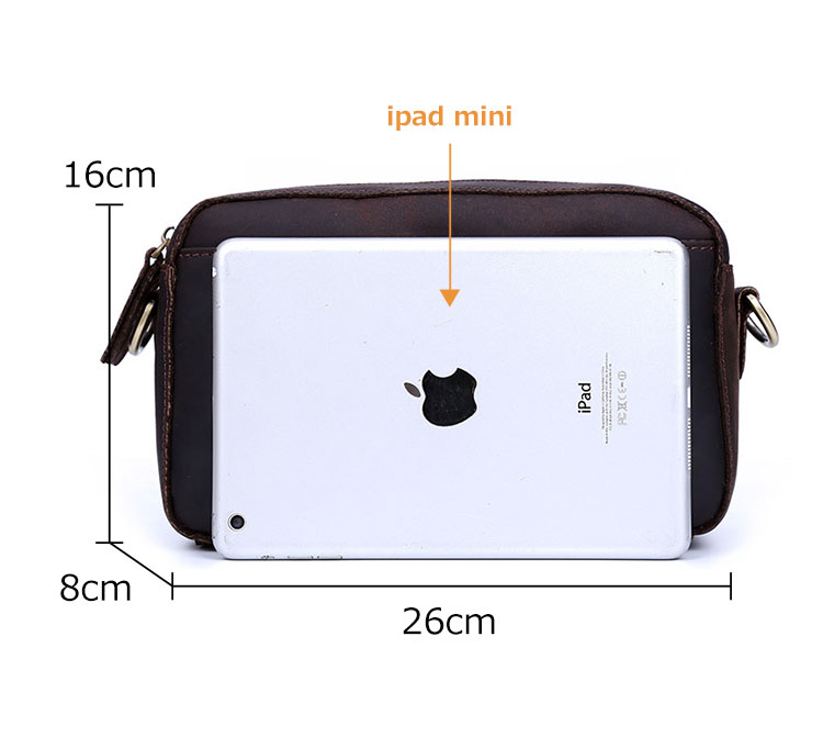 Whatna 2way 天然 牛革 ミニセカンドバッグ メンズ バッグ 小さ [クラッチ ショルダー 肩掛け 結婚式 バッグ]  厚手 本革 レザー ビジネス カジュアル フォーマル 冠婚葬祭 バッグ紳士用 男性用ブラウン 4045 3