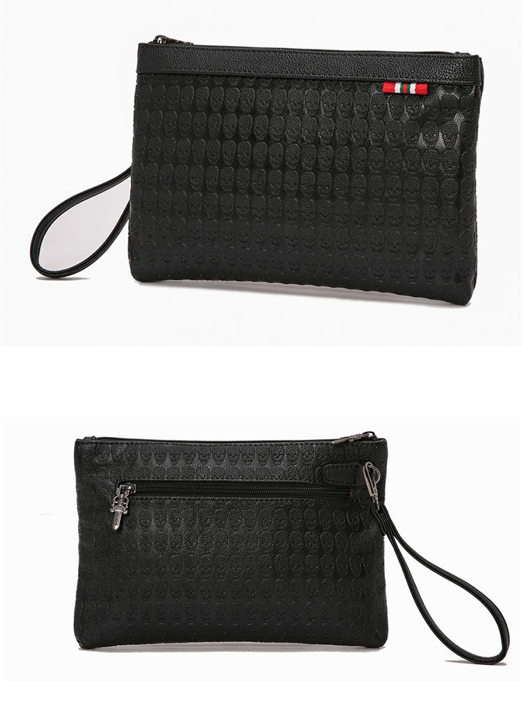 Whatna 2way革 セカンドバッグ メンズ クラッチ バッグ B5 9.7インチのipad収納可 6枚カード収納 小銭入 カジュアル フォーマル 冠婚葬祭 結婚式 バッグ紳士用 男性用 黑（YH1962） 1