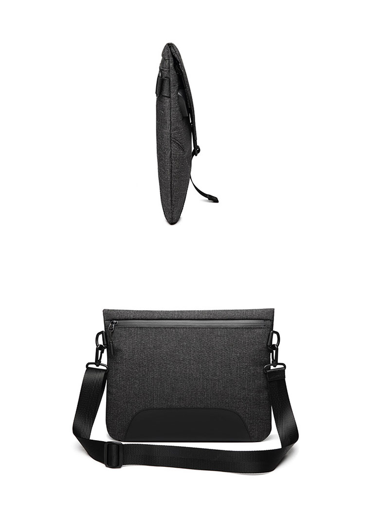 Whatna 2wayセカンド バッグ メンズ ショルダーバック [クラッチ 肩掛け 結婚式 バッグ] ファイルバッグ 薄い ipad 14 A4 収納可 大さめ 手持ちバッグ ビジネス カジュアル フォーマル 冠婚葬祭 紳士用 男性用 黒 青 グレー 4